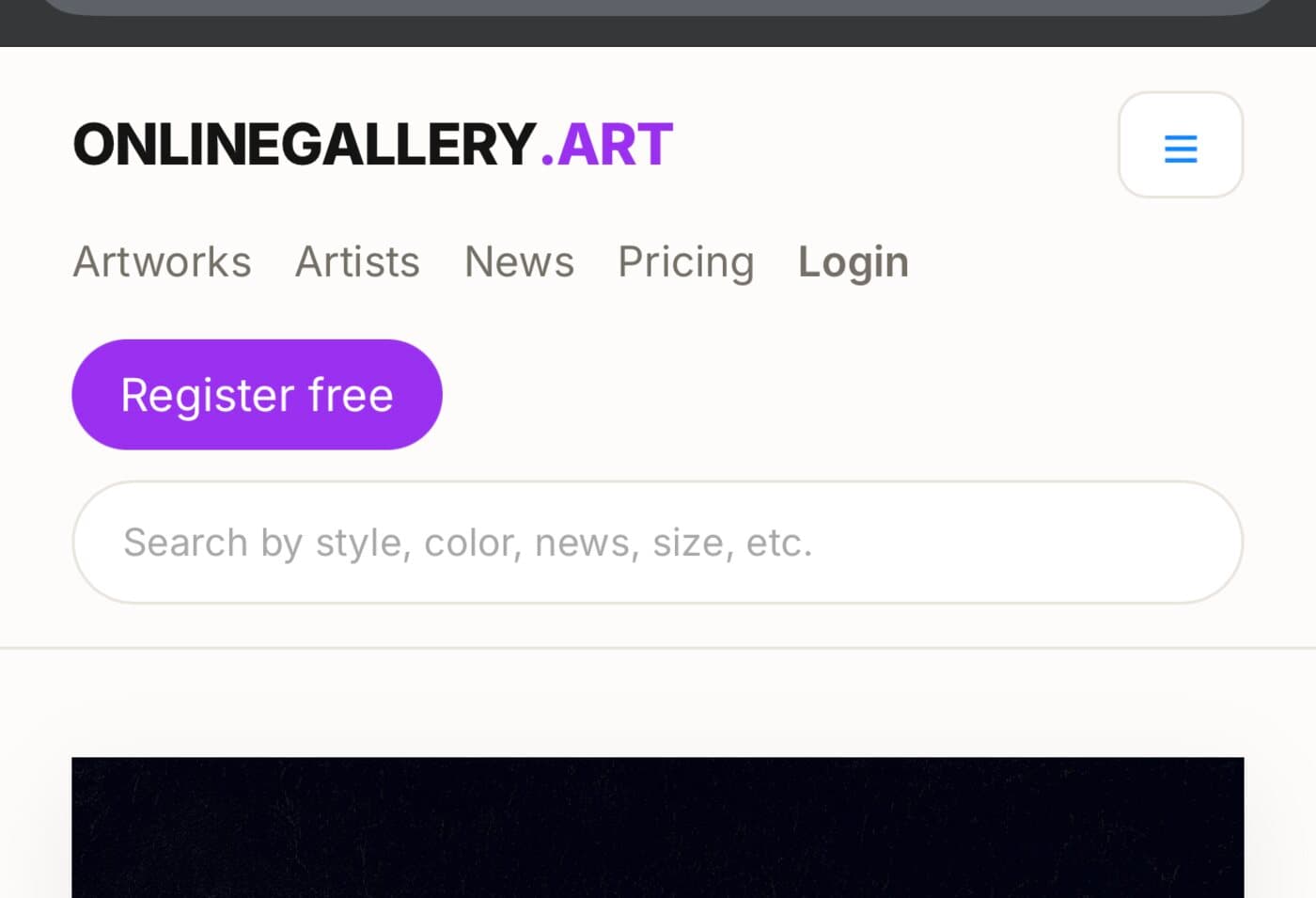 Online Gallery — Kunstplatform en websitebouwer waarmee kunstenaars wereldwijd hun werk presenteren.